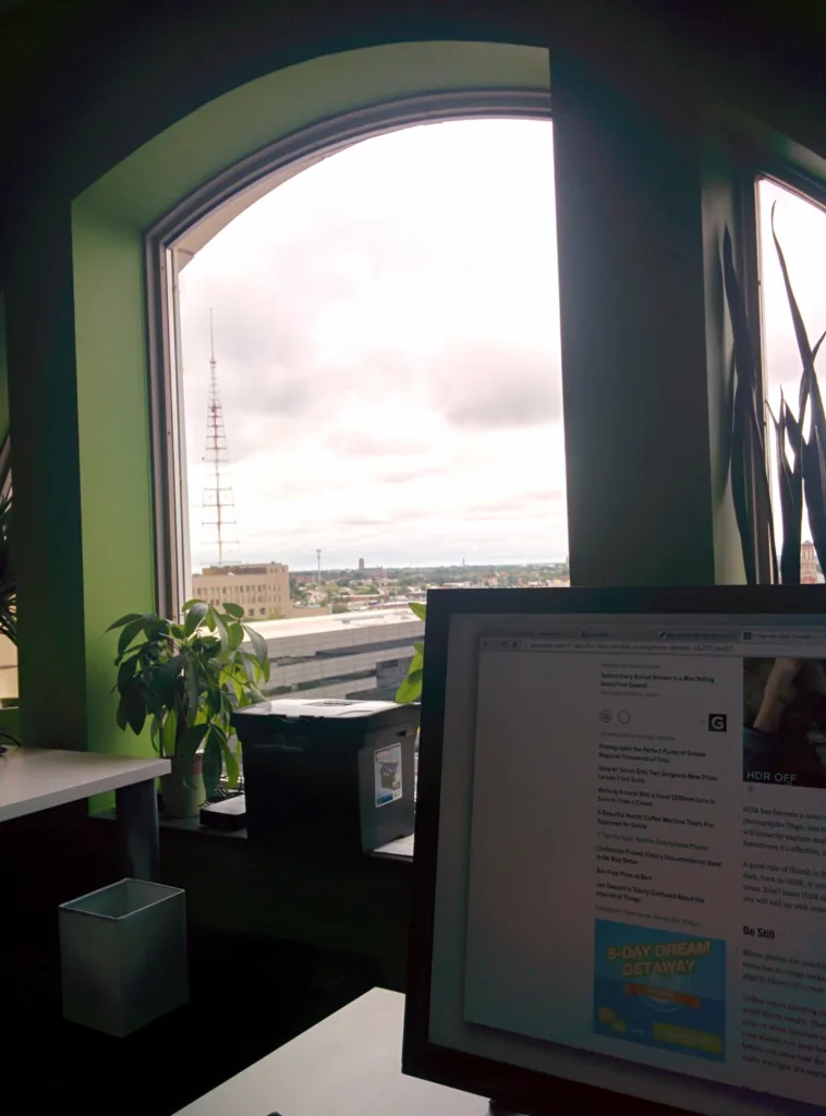 Photo by the author at her desk