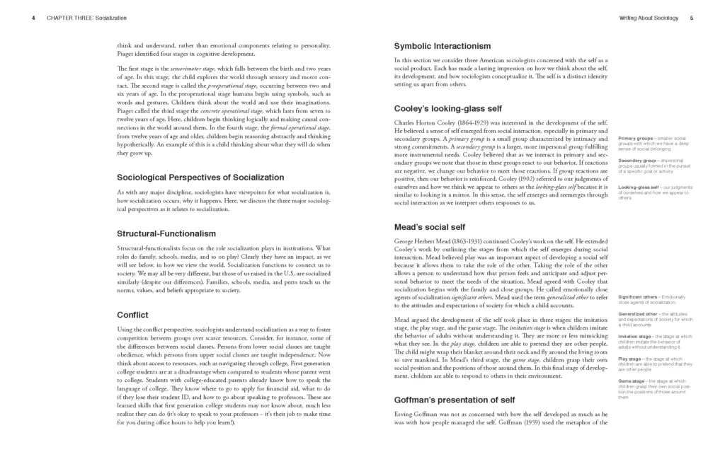 A textbook spread composed of text.