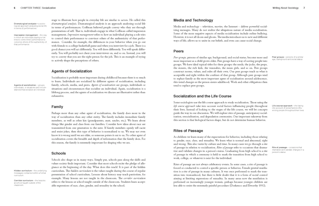 A textbook spread composed of text.