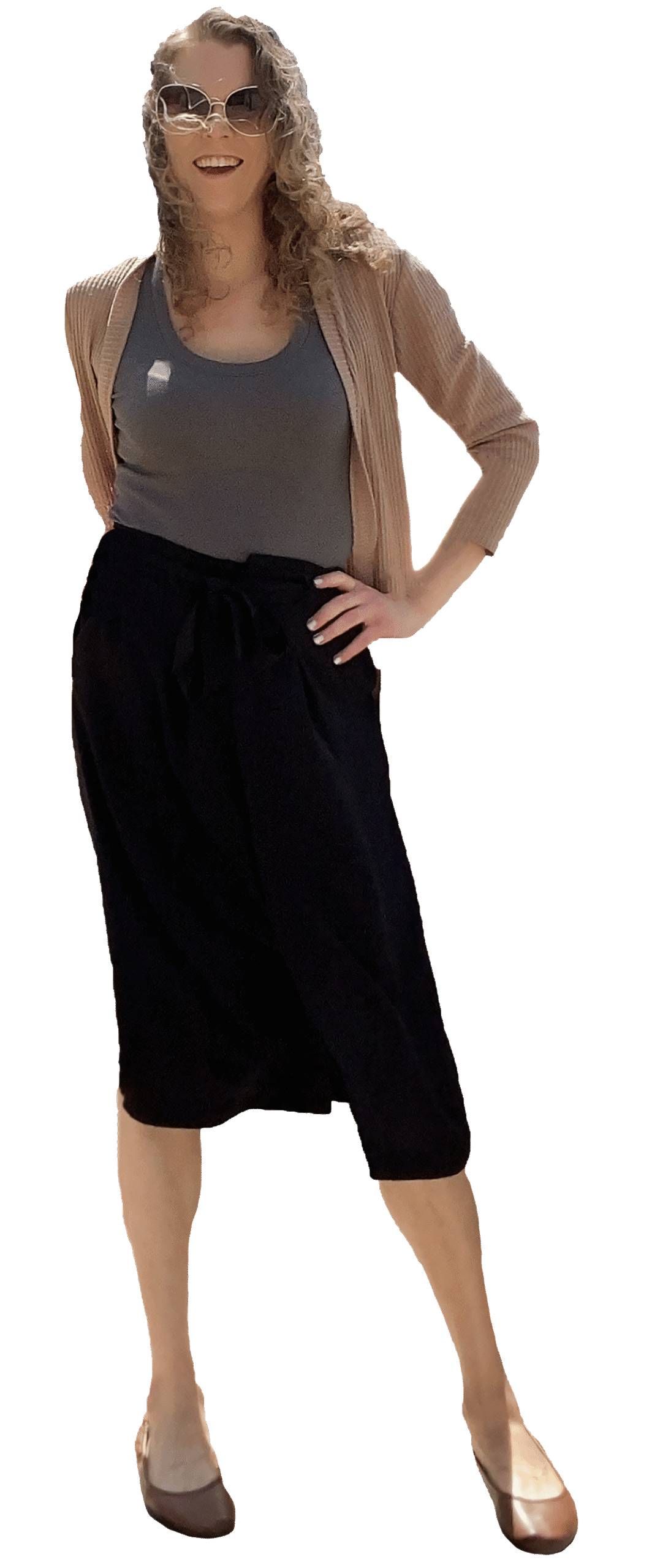 A cutout portrait of a woman